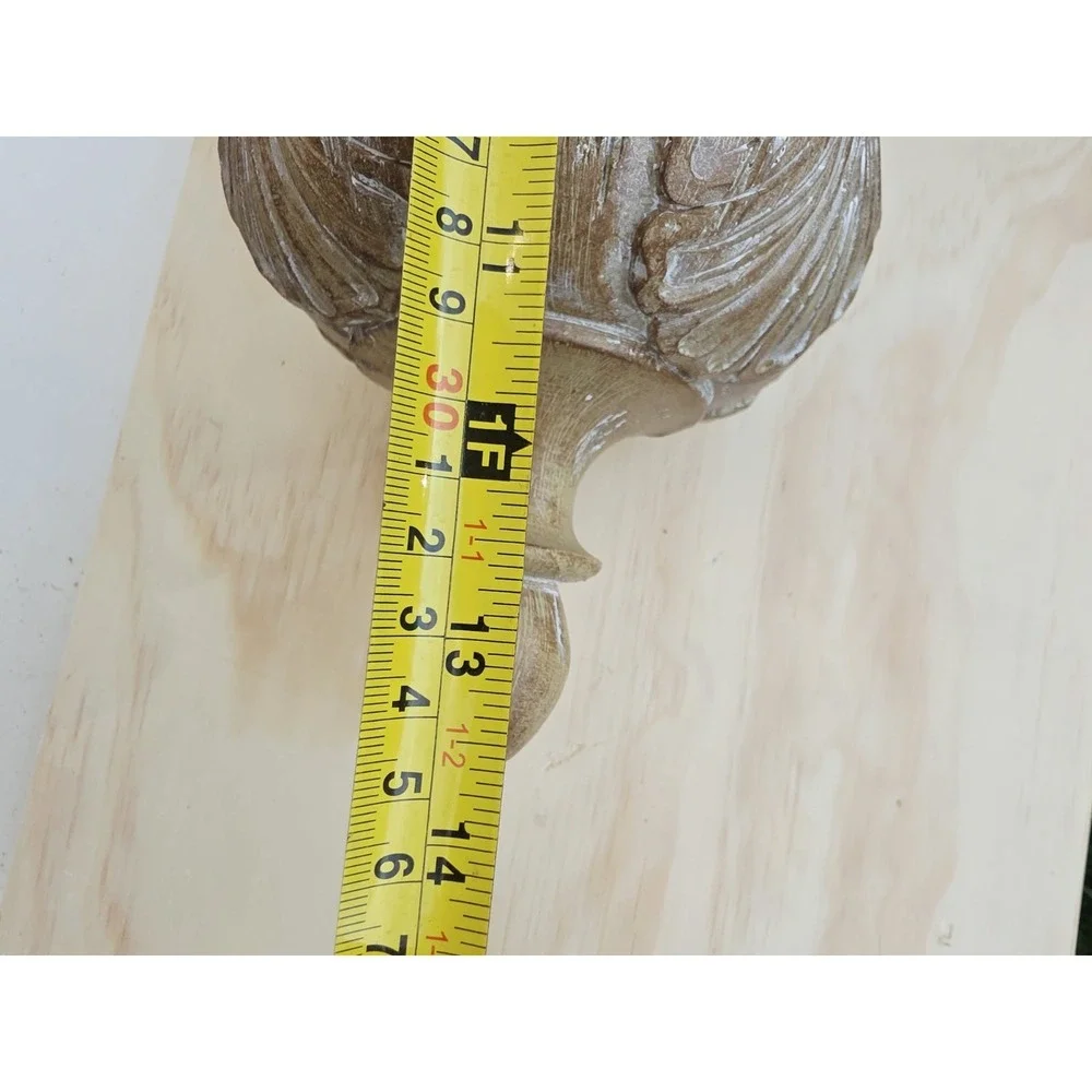 Wooden Finial Decorative Accent Distressed Table Accent Home Decor 14